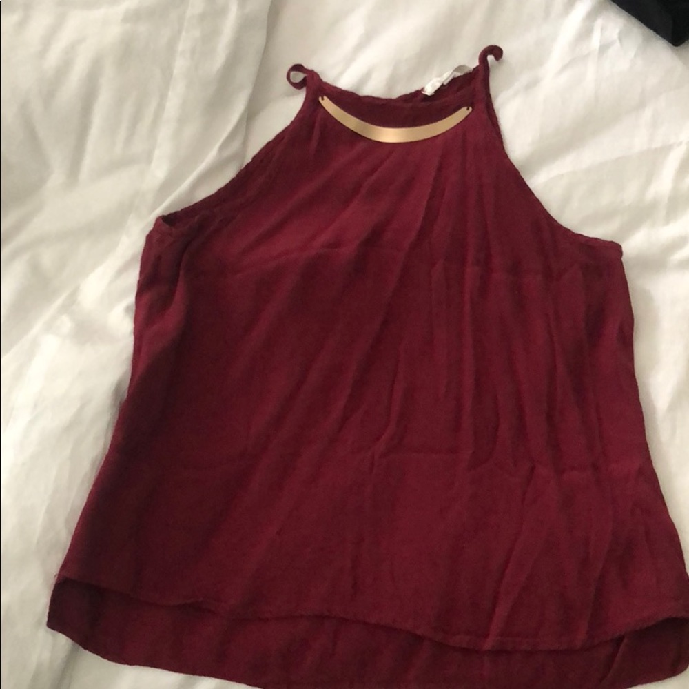 Date night top with neck embellishment